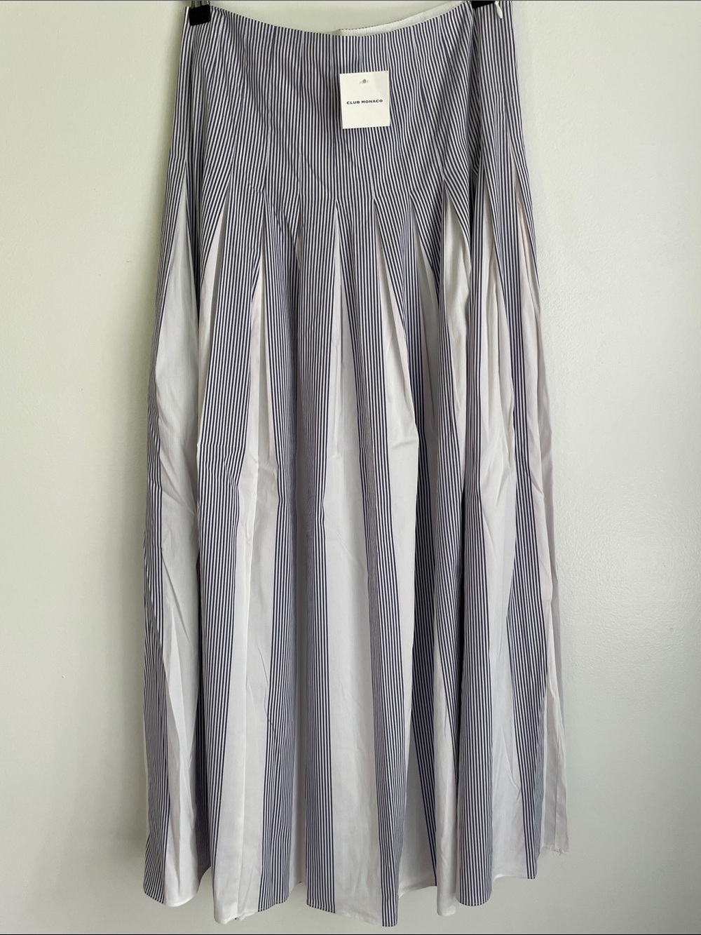 NWT Club Monaco Navy and White Striped Maxi Skirt Retail $198